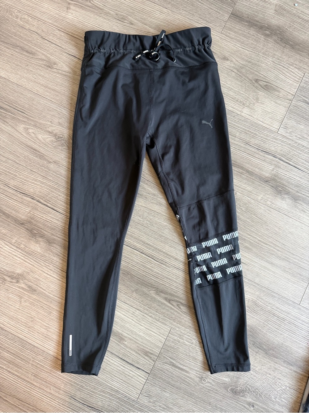Puma Black Activewear Top with White Logo